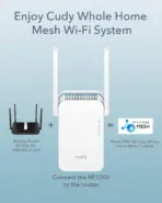 CUDY  AX1500 Mesh Wi-Fi 6 Range Extender With 1201Mbps 5GHz + 300Mbps 2.4GHz, Dual-Band AX, WPS Setup, Ethernet Port, Mesh Support | RE1500 - Image 7