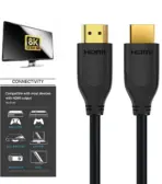 HDMI 2.1 Ultra High Speed Cable 1.5M – 48Gbps Bandwidth, 8K 7680×4320 60Hz, 4K 120Hz Gaming, HDR eARC VRR Support, Premium HDMI Cable For TVs, Gaming Consoles, PCs And Home Theater - Image 4