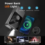Multifunction Power Source 800A Peak 600A Start 10000mAh Car Jump Starter With 150PSI Air Pump, Fast Charging Power Bank, 12 Safety Protections, LED SOS Light, Compact 197×105×55mm Design | BLACK - Image 6