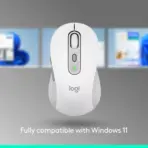 Logitech Signature Plus M750 Wireless White Mouse, Bluetooth & Logi Bolt , for Small to Medium Hands, SilentTouch, SmartWheel, 6 Buttons, Up To 24-Month Battery, Multi-Device, Recycled Plastic, for Windows - macOS - Linux - ChromeOS - iPadOS - Android |  WHITE - Image 8