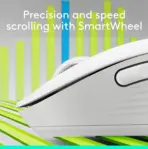 Logitech Signature Plus M750 Wireless White Mouse, Bluetooth & Logi Bolt , for Small to Medium Hands, SilentTouch, SmartWheel, 6 Buttons, Up To 24-Month Battery, Multi-Device, Recycled Plastic, for Windows - macOS - Linux - ChromeOS - iPadOS - Android |  WHITE - Image 3