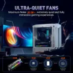 AsiaHorse VoltEd GPU Support Bracket with 3x 80mm ARGB Fans – GPU Brace with PWM Cooling, 5V 3-Pin Sync, Adjustable Design, Strong Support & RGB Lighting, Black - Image 2