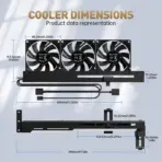 AsiaHorse VoltEd GPU Support Bracket with 3x 80mm ARGB Fans – GPU Brace with PWM Cooling, 5V 3-Pin Sync, Adjustable Design, Strong Support & RGB Lighting, White - Image 6