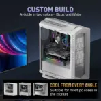 AsiaHorse VoltEd GPU Support Bracket with 3x 80mm ARGB Fans – GPU Brace with PWM Cooling, 5V 3-Pin Sync, Adjustable Design, Strong Support & RGB Lighting, White - Image 7