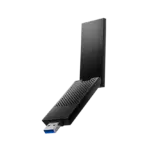 BE6500 Tri-Band Wi-Fi 7 USB 3.0 Adapter With 2882 Mbps 6 GHz And 5 GHz, 688 Mbps 2.4 GHz, 2×2 MIMO, 160 MHz Channel, 4K-QAM, WPA3 Security, High-Gain Antennas