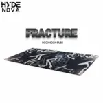 HYDE NOVA " FRACTURE " Extended Mousepad , 900mm x 400mm  , Medium-Rough Texture Upper Surface , Rugged Rubber Anti-slip Backing , 4mm Thickness