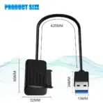 USB 3.0 To SATA III Adapter Cable For 2.5-Inch SSD & HDD Up To 6TB – Tool-Free, UASP Support, Plug-And-Play, 5Gbps Speed, Compatible With Windows, macOS, PS4, Xbox – Black - Image 12