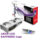 Sapphire Pure AMD Radeon™ RX 9070 Gaming OC White GPU With 16GB GDDR6, AMD RDNA 4, 2700 MHz Boost Clock, Ray Tracing, DisplayPort 2.1a, Dual-Ball Fans, ARGB Sync | WHITE 11349-02-20G | 1 YEAR WARRANTY - Image 2