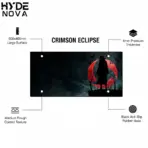 HYDE NOVA "CRIMSON ECLIPSE" Extended Mousepad , 900mm x 400mm , Medium-Rough Texture Upper Surface , Rugged Rubber Anti-slip Backing , 4mm Thickness - Image 2