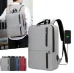 Laptop Backpack  Business / Travel  | USB Charging Port | Holds Up to 15.6" Laptops & Tablets | Waterproof | Anti-theft Pockets | Lightweight | Organized Compartments Slim Formal Design - RED - Image 5