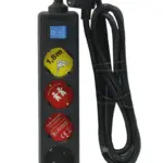 INVO B04S German Electric Power Strip with 4 Outlets -1.8m Cable - 4 WAY -Black