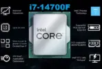 CPU Intel Core i7-14700F - Core i7 14th Gen Raptor Lake 20-Core (8P+12E) 28 threads , Up to 5.4 GHz Unlocked , 33MB Cache, LGA 1700 65W None Integrated Graphics Processor | TRAY | 1 YEAR WARRANTY