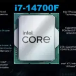 CPU Intel Core i7-14700F - Core i7 14th Gen Raptor Lake 20-Core (8P+12E) 28 threads , Up to 5.4 GHz Unlocked , 33MB Cache, LGA 1700 65W None Integrated Graphics Processor | TRAY | 1 YEAR WARRANTY