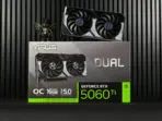 ASUS Dual OC RTX 5060 Ti 16GB GDDR7 Graphics Card | PCIe 5.0 | Axial-Tech Cooling | Dual BIOS | 2632MHz Boost | 7680x4320 Max Resolution | HDMI 2.1b + DP 2.1b