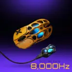GRAVASTAR Mercury X Pro 8K Wireless Worn Edition-Yellow Gaming  Mouse with X Pro 8000Hz RGB Dongle – Lightweight 49g, PAW 3950 32K DPI, Tri-Mode Connectivity, RGB, Magnesium Alloy Skeleton | Battle Worn-Yellow  - Image 5