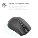 JEQANG JW-209 2.4G WIRELESS Optical MOUSE , Ergonomic & Lightweight , 800-1200 DPI , 10 meters Transmission Distance , Battery Powered - Black  - Image 2