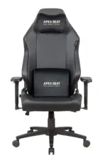 APEX SEAT SLENDERMAN Gaming Chair With PU Leather + Velvet + Suede Upholstery ,  90–155°  Recline , 2D Armrests,  Class 4 Gas Lift, Metal Frame , Memory Foam  , Backrest Cushion & Magnetic Headrest Included | SLEEK BLACK ~ AP-2155 - Image 12