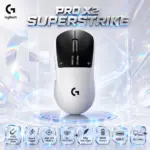 Logitech G PRO X2 SUPERSTRIKE LIGHTSPEED Wireless Gaming Mouse, HITS Magnetic Rapid Trigger, HERO 2 44K DPI, 8K Polling, 61g, USB-C, 90Hr Battery, for PC/Mac | Lunar Eclipse