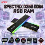 XPG SPECTRIX D35G 16GB DDR4 RAM Kit (2x8GB) 3200MHz CL16 RGB RAM Kit, 1.35V, Intel XMP 2.0, AMD Compatible, 36mm Low-Profile | BLACK ~ AX4U32008G16A-DTBKD35G
