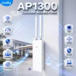 Cudy AP1300 Outdoor AC1200 WiFi 5 Access Point With Dual-Band 867Mbps + 300Mbps, Gigabit PoE, MU-MIMO, Mesh Roaming, IP65 Protection and 4kV Surge Protection | V1.0