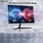 BUEROTIKA B27M2 27-Inch Full HD IPS Gaming Monitor, 165Hz, 3ms, 98% sRGB, 16.7M Colors, 300cd/m² Brightness, DP, Dual HDMI, Audio Out, Dual 2W Speakers | BLACK 