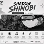 HYDE NOVA Shadow Shinobi Premium 90 × 40cm Desk Pad With Ultra-Smooth Tracking Surface, 4mm Wrist Cushioning, Non-Slip Rubber Base And Low-Temperature Washable Design