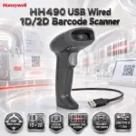 Honeywell HH490 USB Wired Omni-Directional 1D/2D Handheld Barcode Scanner, 1GHz MCU, 1MP Camera, Screen & Damaged-Code Reading, EZConfig/OPOS/JPOS Support, 1.5m USB Type-A Cable, Black