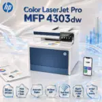HP Color LaserJet Pro MFP 4303dw Color Printer, 33 ppm Print & Copy, Auto Duplex, 50-Sheet ADF, 4.3-Inch Touchscreen, Dual-Band Wi-Fi, Gigabit Ethernet, USB & HP Wolf Pro Security | 5HH65A