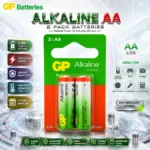 GP GP15AR AA Alkaline Batteries, 1.5V, 2-Pack, Mercury- & Cadmium-Free, 10-Year Shelf Life for Remotes, Toys, Cameras, Calculators and Electronics , Non-rechargeable 