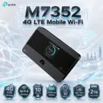 TP-Link M7352 4G LTE Mobile Wi-Fi, 150 Mbps Download, Wi-Fi 6 287 Mbps, 10-Device Sharing, 2100mAh 10-Hour Battery, Display tpMiFi App & 2TB microSD Support for Travel and Work Use