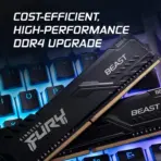 Kingston FURY Beast 8GB DDR4 3200 MHz Single Memory Module , PC4-25600 DDR4  CL16 RAM 1.35V , Aluminum Heatsink | Black ~ KF432C16BB/8 - Image 2