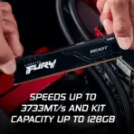 Kingston FURY Beast 8GB DDR4 3200 MHz Single Memory Module , PC4-25600 DDR4  CL16 RAM 1.35V , Aluminum Heatsink | Black ~ KF432C16BB/8 - Image 3
