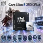 Intel Core Ultra 5 250K Plus LGA1851 Desktop Processor, 18 Cores, Up to 5.3GHz, 30MB Cache, DDR5-7200, Intel Graphics, 30 TOPS AI, PCIe 5.0, Thunderbolt 4 and 159W Turbo Power | BOXED 