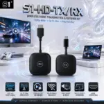S1-HD-TX/RX Wireless HDMI Transmitter & Receiver Kit [HDMI TO HDMI] With 1080p 60Hz Output, Up To 50 m Open-Space Range, Plug-And-Play Setup, Multi-Device Mirroring, And Synchronized Audio/Video