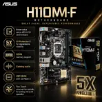 ASUS H110M-F DDR4 Micro-ATX Motherboard With LGA 1151, Intel 7th/6th Gen CPU Support, 2x DIMMs DDR4-2400, PCIe 3.0 x16, Gigabit LAN, VGA, SATA 6Gb/s, USB 3.0, 8-Channel Audio And EZ Flash 3 - Image 2