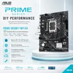 ASUS PRIME H610M-F WIFI D4 Micro-ATX Motherboard With LGA 1700, Intel 14th/13th/12th Gen Support, 64GB DDR4-3200, PCIe 4.0 x16, WiFi 6, Bluetooth 5.3, Dual HDMI, M.2 And 1Gb LAN - Image 2