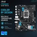 ASUS PRIME H610M-F WIFI D4 Micro-ATX Motherboard With LGA 1700, Intel 14th/13th/12th Gen Support, 64GB DDR4-3200, PCIe 4.0 x16, WiFi 6, Bluetooth 5.3, Dual HDMI, M.2 And 1Gb LAN - Image 5