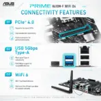 ASUS PRIME H610M-F WIFI D4 Micro-ATX Motherboard With LGA 1700, Intel 14th/13th/12th Gen Support, 64GB DDR4-3200, PCIe 4.0 x16, WiFi 6, Bluetooth 5.3, Dual HDMI, M.2 And 1Gb LAN - Image 6