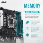 ASUS B760M-AYW WIFI D4 Micro-ATX Motherboard, LGA 1700, 2 x DIMMs DDR4 5333Mhz (OC), PCIe 4.0, Dual M.2 64Gbps, WiFi 6, Bluetooth 5.2, 2.5Gb Ethernet, HDMI 2.1, 14th / 13th / 12th Gen  - Image 9