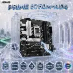 ASUS PRIME B760M-A D4 Micro-ATX Motherboard, LGA 1700, 4x DDR4 5333(OC), PCIe 4.0, Dual M.2 64Gbps, 2.5Gb Ethernet, Dual HDMI 2.1, DisplayPort, Front USB-C, 14th / 13th / 12th Gen