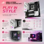 ASUS ROG Strix B760-G Gaming WiFi S Micro-ATX Motherboard,  LGA 1700, 4x DDR5 7800+MT/s, PCIe 5.0, Dual M.2, WiFi 6E, 2.5GbE, USB-C 20Gbps and SupremeFX Audio, 14th / 13th / 12th Gen - Image 9