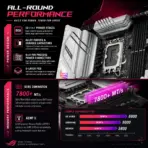 ASUS ROG Strix B760-G Gaming WiFi S Micro-ATX Motherboard,  LGA 1700, 4x DDR5 7800+MT/s, PCIe 5.0, Dual M.2, WiFi 6E, 2.5GbE, USB-C 20Gbps and SupremeFX Audio, 14th / 13th / 12th Gen - Image 6