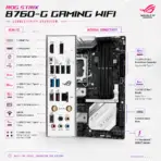 ASUS ROG Strix B760-G Gaming WiFi S Micro-ATX Motherboard,  LGA 1700, 4x DDR5 7800+MT/s, PCIe 5.0, Dual M.2, WiFi 6E, 2.5GbE, USB-C 20Gbps and SupremeFX Audio, 14th / 13th / 12th Gen - Image 5
