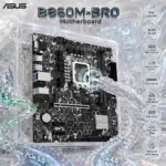 ASUS B860M-BRO Micro-ATX Motherboard, Intel LGA 1851, 2x DDR5 128GB 8800+MT/s OC, PCIe 5.0 M.2, 2.5Gb Ethernet, HDMI, VGA, USB 10Gbps , Front USB-C, Supports Core Ultra Processors (Series 2)