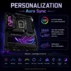 ASUS ROG Maximus Z890 Hero ATX Motherboard, LGA1851, 4x DDR5 9200+ MT/s OC, 22+1+2+2 Power Stages, 6 M.2, PCIe 5.0, WiFi 7, 5GbE + 2.5GbE, Thunderbolt 4, SupremeFX Audio, USB 20Gbps - Image 14