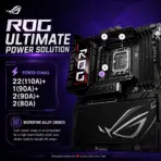 ASUS ROG Maximus Z890 Hero ATX Motherboard, LGA1851, 4x DDR5 9200+ MT/s OC, 22+1+2+2 Power Stages, 6 M.2, PCIe 5.0, WiFi 7, 5GbE + 2.5GbE, Thunderbolt 4, SupremeFX Audio, USB 20Gbps - Image 3