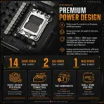 ASUS TUF Gaming B850M-Plus WiFi7 mATX Motherboard, AM5, DDR5 8000+ MT/s OC, 14+2+1 80A Power Stages, PCIe 5.0 x16, 3 M.2, WiFi 7, 2.5GbE, USB-C 20Gbps, for 9000 & 8000 & 7000 Ryzen Series - Image 10