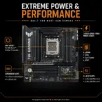 ASUS TUF Gaming B850M-Plus WiFi7 mATX Motherboard, AM5, DDR5 8000+ MT/s OC, 14+2+1 80A Power Stages, PCIe 5.0 x16, 3 M.2, WiFi 7, 2.5GbE, USB-C 20Gbps, for 9000 & 8000 & 7000 Ryzen Series - Image 5