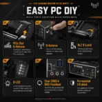 ASUS TUF Gaming B850M-Plus WiFi7 mATX Motherboard, AM5, DDR5 8000+ MT/s OC, 14+2+1 80A Power Stages, PCIe 5.0 x16, 3 M.2, WiFi 7, 2.5GbE, USB-C 20Gbps, for 9000 & 8000 & 7000 Ryzen Series - Image 12