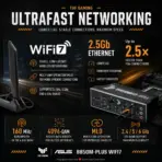 ASUS TUF Gaming B850M-Plus WiFi7 mATX Motherboard, AM5, DDR5 8000+ MT/s OC, 14+2+1 80A Power Stages, PCIe 5.0 x16, 3 M.2, WiFi 7, 2.5GbE, USB-C 20Gbps, for 9000 & 8000 & 7000 Ryzen Series - Image 13